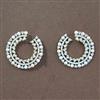 Cz Moti Earring With 2 Tone Rhodium Plating