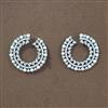 Cz Moti Earring With 2 Tone Rhodium Plating