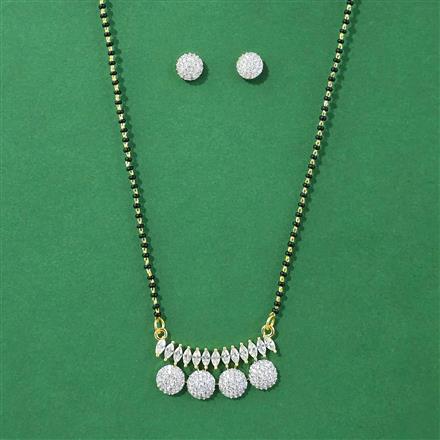 Cubic Zirconia Classic Mangalsutra With 2 Tone Plating