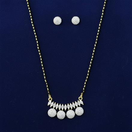 Cubic Zirconia Classic Mangalsutra With 2 Tone Plating