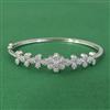 Cubic Zirconia Openable Kada With 2 Tone Rhodium Plating