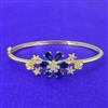 Cubic Zirconia Openable Kada With Gold Plating