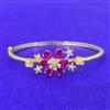 Cubic Zirconia Openable Kada With Gold Plating