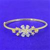 Cubic Zirconia Openable Kada With Gold Plating