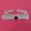 Cubic Zirconia Openable Kada With Rhodium Plating