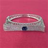 Cubic Zirconia Openable Kada With Rhodium Plating