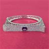 Cubic Zirconia Openable Kada With Rhodium Plating
