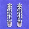 Cubic Zirconia Classic Earring With Rhodium Plating