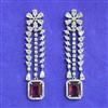 Cubic Zirconia Classic Earring With Rhodium Plating