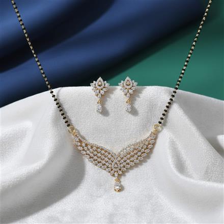 Cubic Zirconia Classic Mangalsutra With 2 Tone Plating