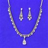Cubic Zirconia Delicate Necklace Set With Mehndi Plating