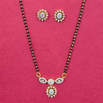 Cubic Zirconia Classic Mangalsutra With 2 Tone Plating
