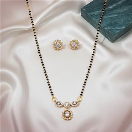 Cubic Zirconia Classic Mangalsutra With 2 Tone Plating