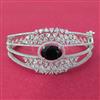 Cubic Zirconia Openable Kada With Rhodium Plating