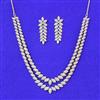 Cubic Zirconia Classic Necklace Set With Carat Gold Plating