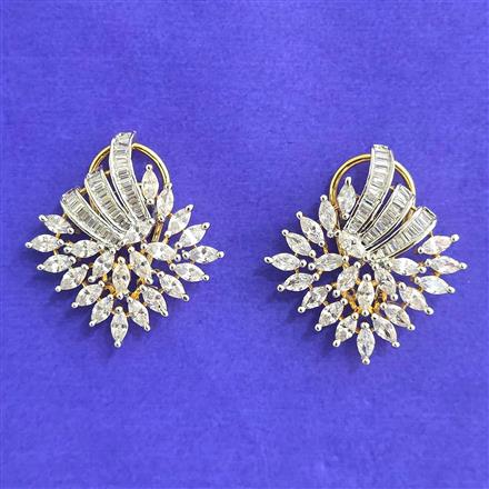 Cubic Zirconia Tops With Carat Rhodium 2 Tone Plating