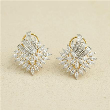 Cubic Zirconia Tops With Carat Rhodium 2 Tone Plating