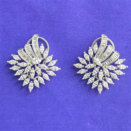 Cubic Zirconia Tops With Carat Rhodium 2 Tone Plating