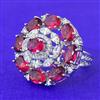Cubic Zirconia Adjustable Ring With Rhodium Plating