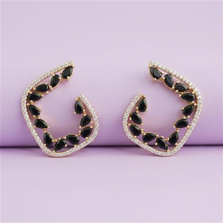 Cubic Zirconia Classic Earring With 2 Tone Plating