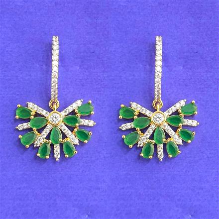 Cubic Zirconia Classic Earring With 2 Tone Plating