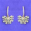 Cubic Zirconia Classic Earring With 2 Tone Plating