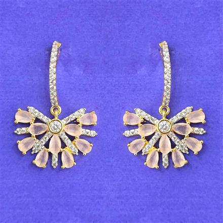 Cubic Zirconia Classic Earring With 2 Tone Plating