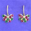 Cubic Zirconia Classic Earring With 2 Tone Plating
