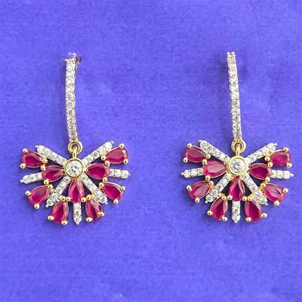 Cubic Zirconia Classic Earring With 2 Tone Plating