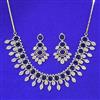 Cubic Zirconia Classic Necklace Set With 2 Tone Plating