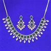 Cubic Zirconia Classic Necklace Set With 2 Tone Plating
