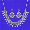 Cubic Zirconia Classic Necklace Set With 2 Tone Plating