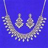 Cubic Zirconia Classic Necklace Set With 2 Tone Plating