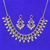 Cubic Zirconia Classic Necklace Set With 2 Tone Plating