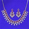 Cubic Zirconia Classic Necklace Set With 2 Tone Plating