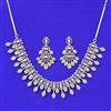 Cubic Zirconia Classic Necklace Set With 2 Tone Plating