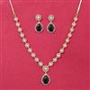 Cubic Zirconia Moti Necklace Set With 2 Tone Plating