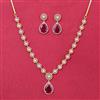 Cubic Zirconia Moti Necklace Set With 2 Tone Plating
