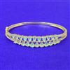 Cubic Zirconia Openable Kada With Gold Plating