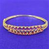 Cubic Zirconia Openable Kada With Gold Plating