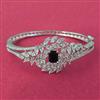 Cubic Zirconia Openable Kada With Rhodium Plating