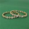 Cubic Zirconia Classic Bangles With Mehndi Plating