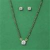 Cubic Zirconia Delicate Mangalsutra With 2 Tone Plating