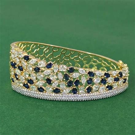 Cubic Zirconia Openable Kada With 2 Tone Plating