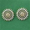 Cubic Zirconia Tops With 2 Tone Rhodium Plating