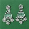 Cubic Zirconia Classic Earring With Rhodium Plating