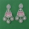 Cubic Zirconia Classic Earring With Rhodium Plating