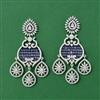 Cubic Zirconia Classic Earring With Rhodium Plating