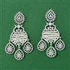 Cubic Zirconia Classic Earring With Rhodium Plating