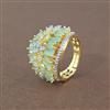 Cz Adjustable Ring With 2 Tone Plating